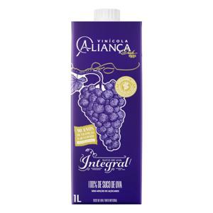 SUCO INTEGRAL ALIANCA UVA TINTO 1L TP  - R$8.75 - CX/12 - 7896100503090