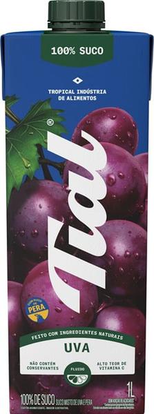 SUCO TIAL 100% UVA E PERA 1L - R$8.97 - CX/12 - 7896005311684