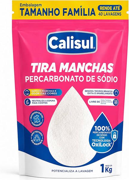 TIRA MANCHAS PERCARBONATO DE SODIO CALISUL 1KG - R$21.67 - CX/12 - 0074468763593