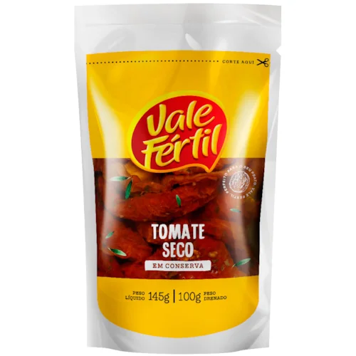 TOMATE SECO VALE FERTIL DOYPACK 100G - R$8.72 - CX/24 - 7896272010297