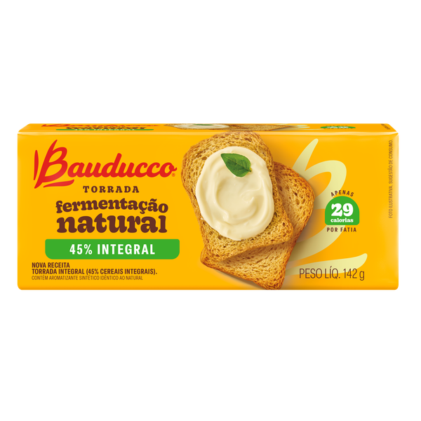 TORRADA BAUDUCCO INTEGRAL 142G - R$3.38 - CX/36 - 7891962053196