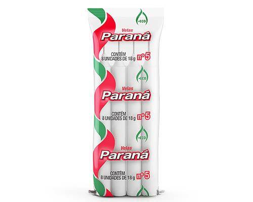VELA PARANA N5 18G C/8UND 24 - R$5.45 - CX/24 - 7896080901527