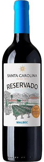 VINHO SANTA CAROLINA RESERVADO MALBEC 750ML - R$18.50 - CX/12 - 7804350007329