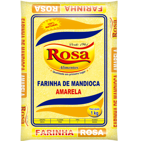 FARINHA DE MANDIOCA ROSA AMARELA 1KG