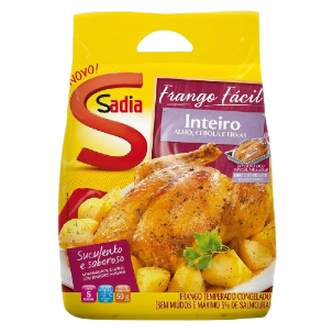 FRANGO FACIL INTEIRO SADIA KG ALHO,CEBOLA E ERVAS
