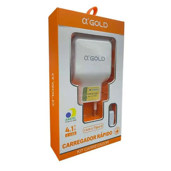 KIT CARREGADOR TIPO C AGOLD