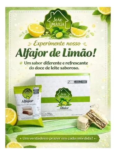ALFAJOR JOAO E MARIA DOCE LEITE E LIMAO 65G