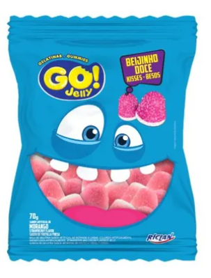 BALA GELATINA GO JELLY BEIJO DOCE 70G