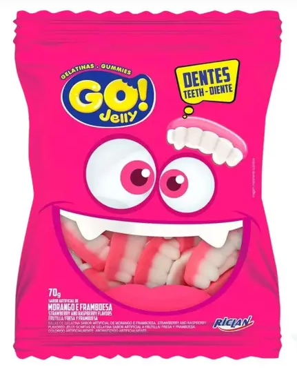 BALA GELATINA GO JELLY DENTADURA 70G