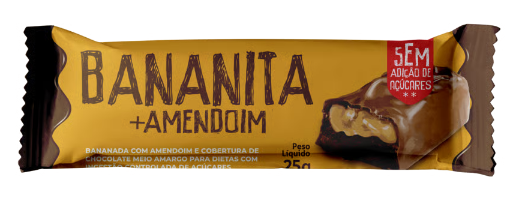 BANANITA LATAM C/AMENDOIM E CHOC. ZERO 25G