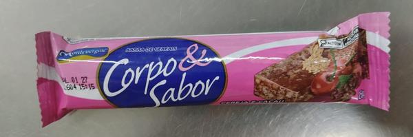 BARRA CEREAL CORPO E SABOR CEREJA/CACAU 25G