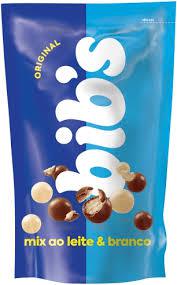 CONFEITO NEUG BIBS MIX LEITE/BRANCO 120G