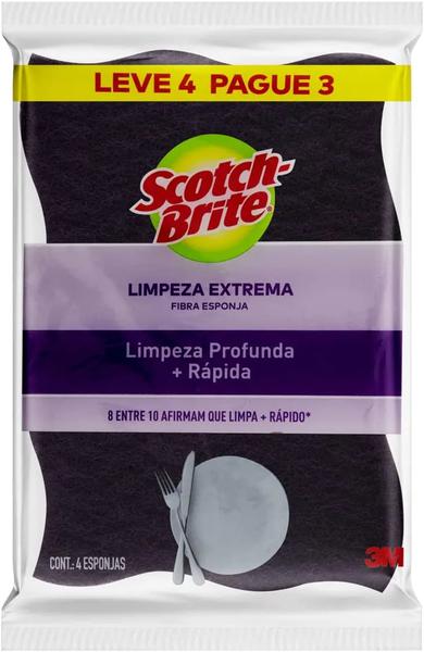 ESPONJA SCOTCH BRITE LIMPEZA EXTREMA C/4UN