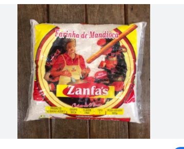 FARINHA DE MANDIOCA ZANFAS BRANCA 1KG