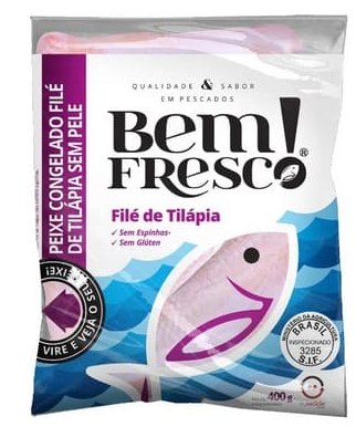 FILE DE TILAPIA  BEM FRESCO SEM PELE 400G