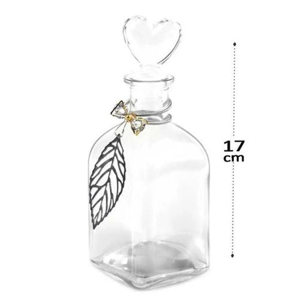 GARRAFA VIDRO C/TAMPA CAPINHA CORACAO 300ML
