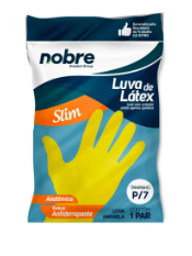 LUVA LATEX NOBRE AMARELA P