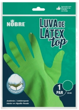 LUVA LATEX NOBRE VERDE P