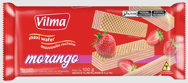 WAFER VILMA MORANGO 100G
