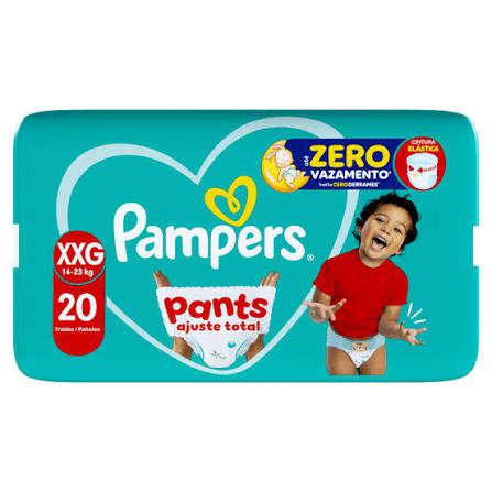 FRALDA PAMPERS PANTS AJUSTE TOTAL MEGA XXG 20UN