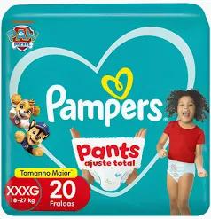 FRALDA PAMPERS PANTS AJUSTE TOTAL MEGA XXXG 20UN
