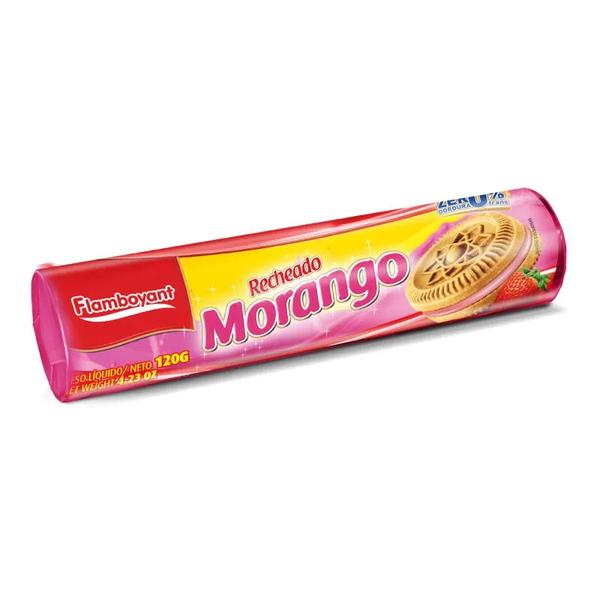 BISCOITO FLAMBOYANT RECHEADO MORANGO 120G