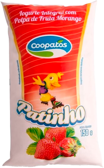 IOGURTE PATINHO MORANGO COOPATOS 150G