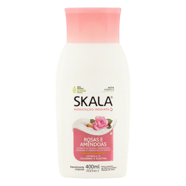 LOÇÃO CORPORAL ROSAS/AMENDOA SKALA 400ML