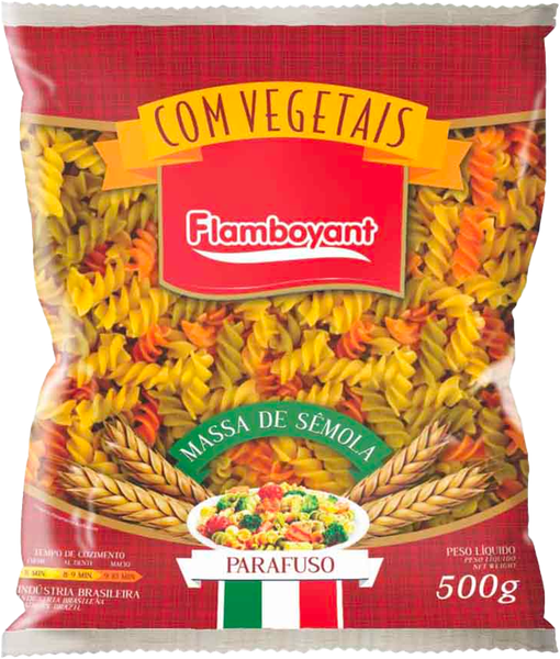 MACARRÃO FLAMBOYANT PARAFUSO C/VEG 500G