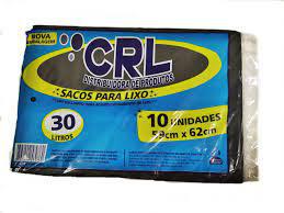 SACO LIXO CRL PRETO 30LT 10UN