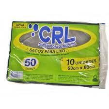 SACO LIXO CRL PRETO 50LT 10UN