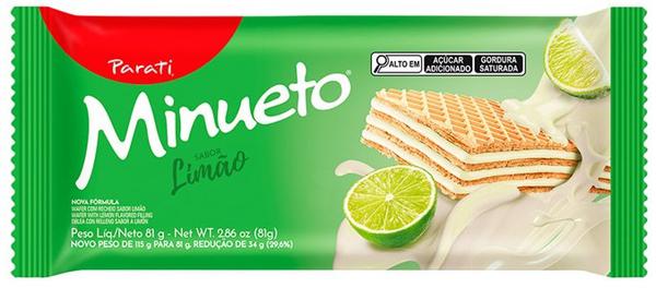 BISCOITO WAFER MINUETO LIMAO 81G