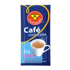 CAFE C/LEITE 3  CORACOES SACHE 20G