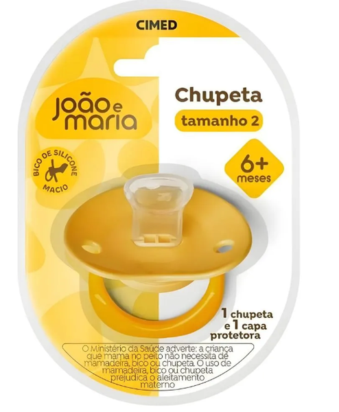 CHUP  JOAO E MARIA CHUPETA ORTO AMARELA TAM 2 CIMED