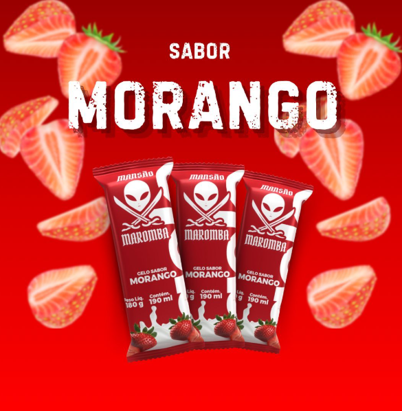 GELO MANSAO MAROMBA SABOR MORANGO 190 ML