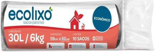 SACO DE LIXO ECOLIXO 30L