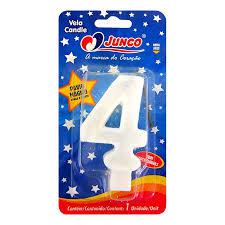VELA DE ANIVERSÁRIO N°4 JUNCO