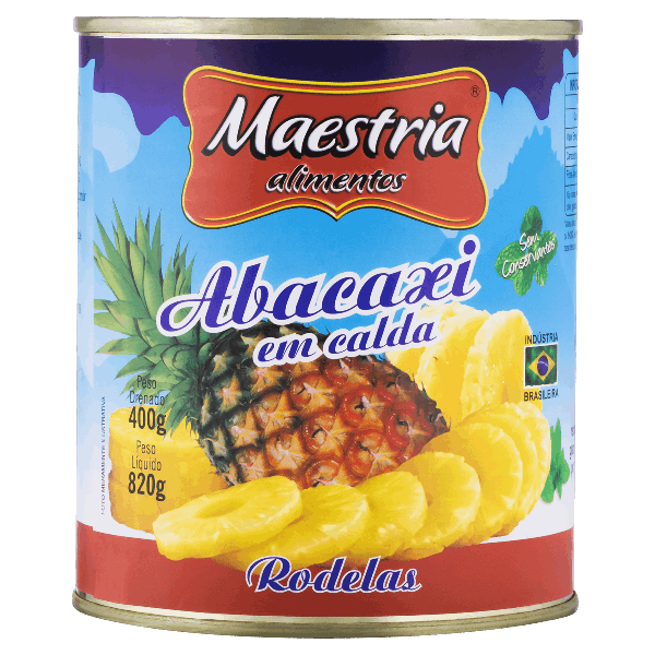 Abacaxi Em Calda Maestria 400g Rodelas Calda
