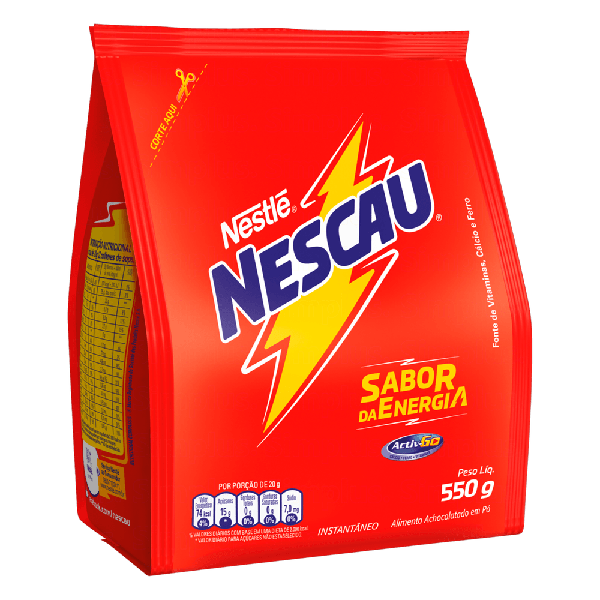 Achocolatado Po Nescau 550g Activ-Go Sachet Promo