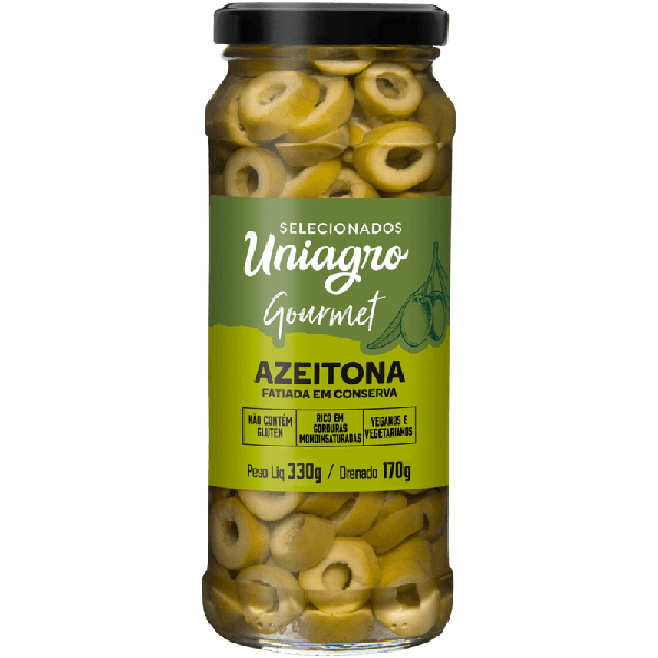 Azeitona Verde Uniagro 170g Fatiada