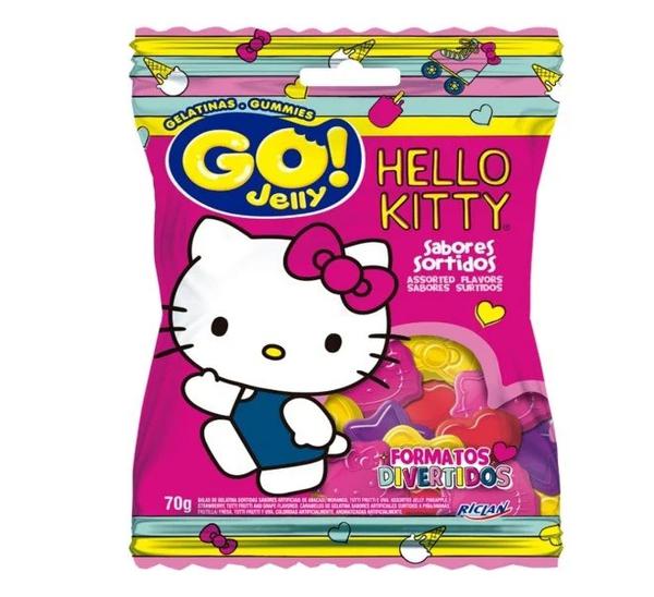 Bala Gel Go Jelly 70g Hello Kitty Sabores Sortidos
