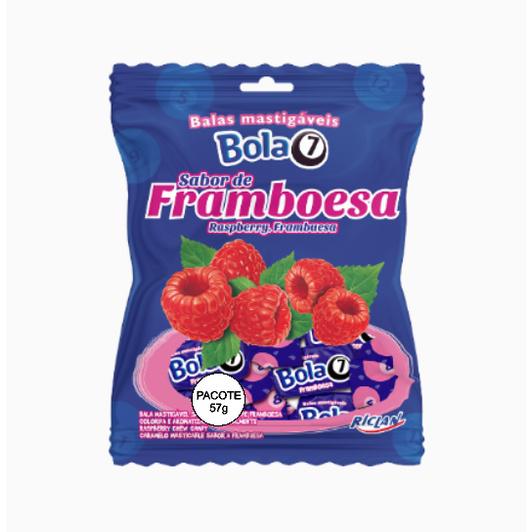 Bala Riclan 57g Bola 7 Framboesa