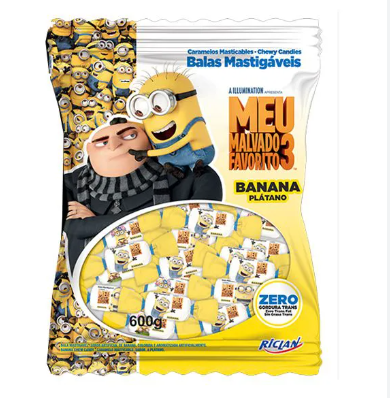 Bala Riclan 600g Minions Mastigavel Banana