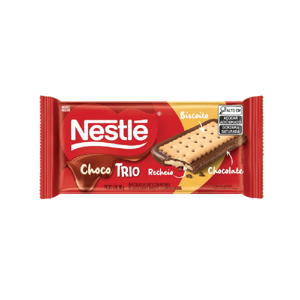 Biscoito Nestle Choco Biscuit 90g Pasta Amendoim