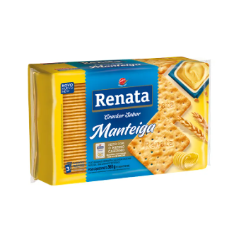 Biscoito Renata Laminado 360g Cream Cracker Manteiga