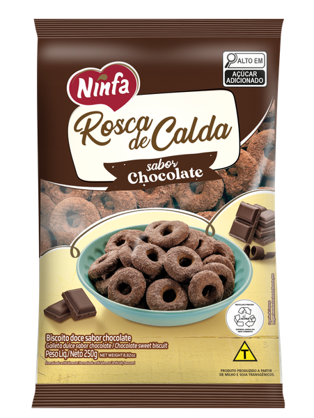 Biscoito Rosca De Calda Ninfa 250g Chocolate