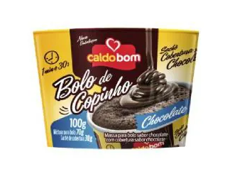 Bolo De Copinho Caldo Bom 100g Chocolate