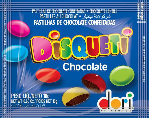 Chocolate Disqueti Dori 18g Ao Leite