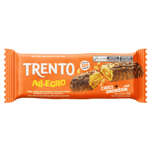 Chocolate Trento Allegro 26g Choco e Amendoim