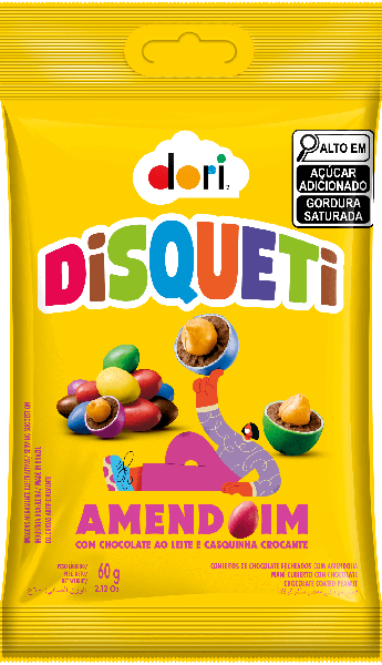 Disqueti Amendoim Chocolate Dori 60g